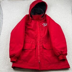 Tri-Mountain Fresno State Bulldogs Hooded Parka Jacket Men S Red Nylon Fleece